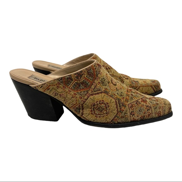 Matisse Shoes - Matisse Tapestry Textile Leather Slip On Mules